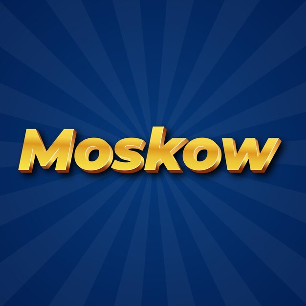 Moskow text effect gold jpg attractive background card photo