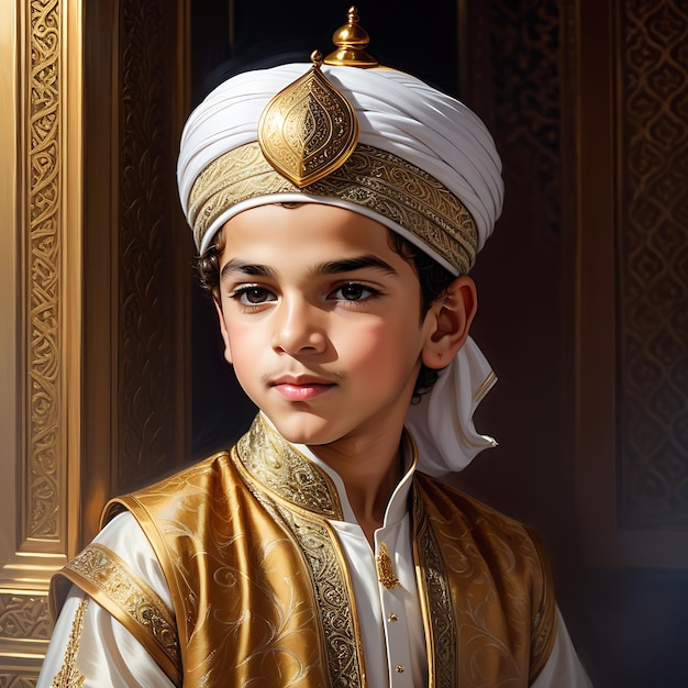 Moslim prins in koninklijke sultan kleding