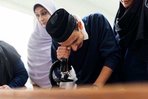 Moslimstudenten in de klas