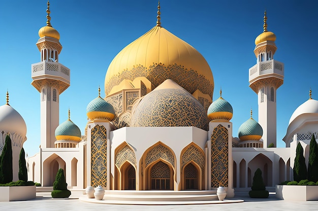 Mosque 3d islamic background high quality