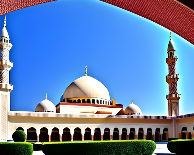 Photo mosque background ai generative