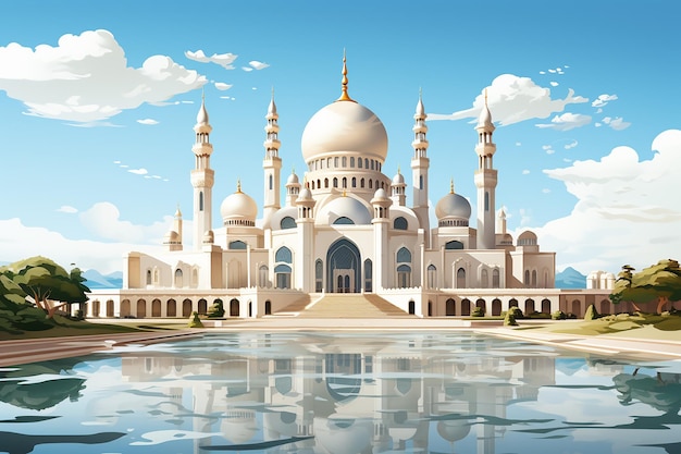 MOSQUE BACKGROUND SUITABLE FOR CELEBRATION OF ISLAMIC HOLIDAYS