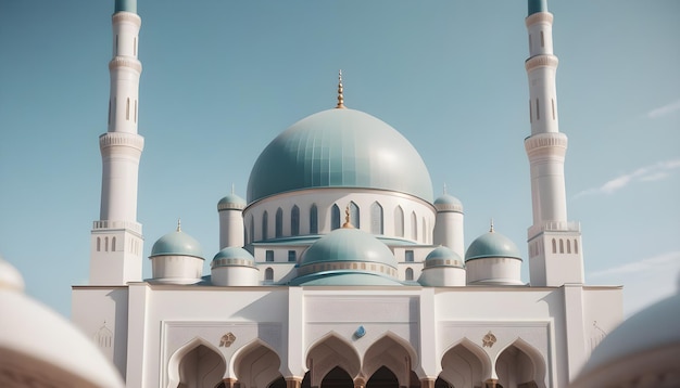 Mosque building with intricate architecture