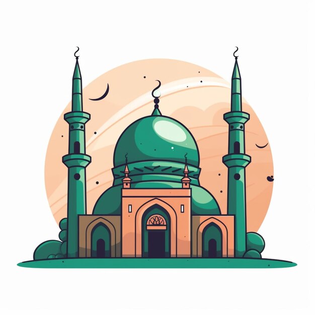 Mosque cartoon logo039s photo