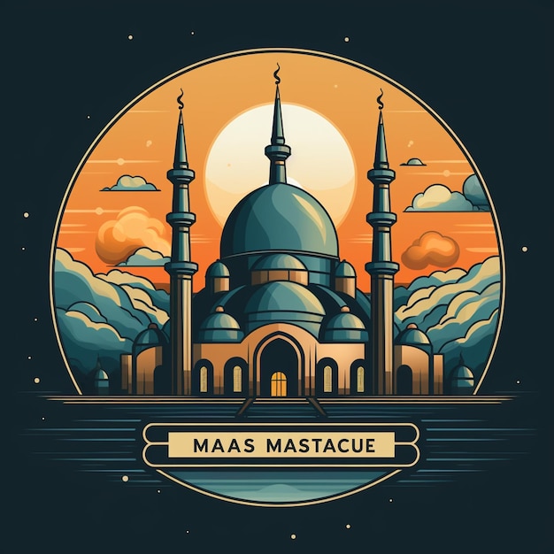 Photo mosque cartoon logo