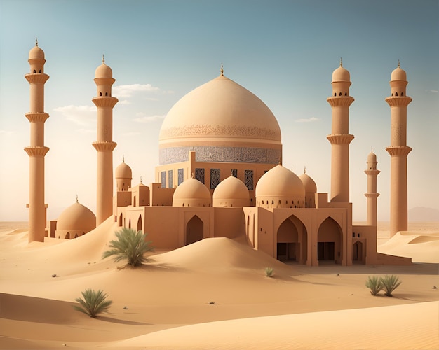 Mosque in desert