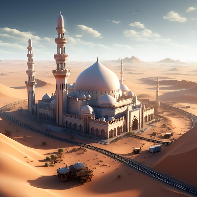 写真 サハラ砂漠のモスク
