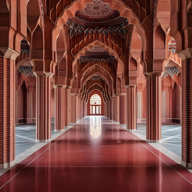 Photo mosque interior prayer hall serenity