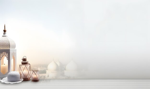 Mosque islamic background copy space for banner