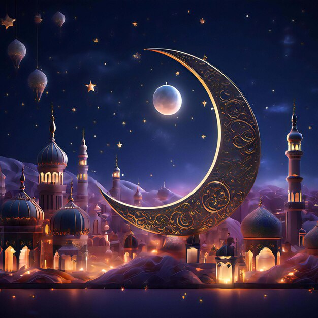 mosque islamic background Ramadan Mubarak Ramadan Ramadan kareem wallpaper AI Generative image