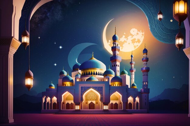 Mosque Islamic background