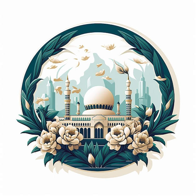 mosque logo illustration