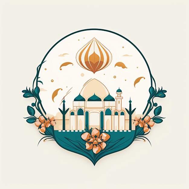 mosque logo illustration