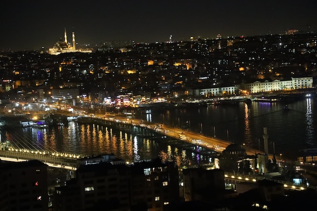 Photo mosque at night  ista