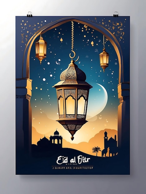 Photo mosque at night with moon and stars ramadan kareem background ramadan kareem greeting card