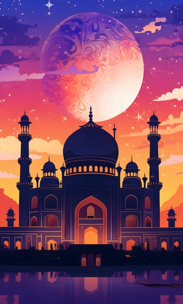 mosque silhouette wallpaper