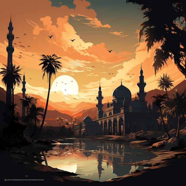 Mosque silhouette