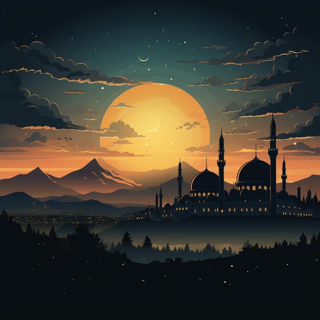 Mosque silhouette