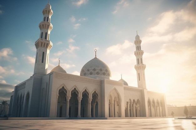 曇り空を背景にしたモスク