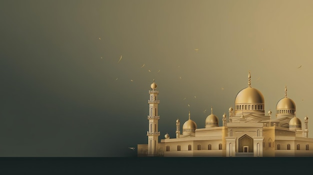 Мечеть с куполом и большим куполом.