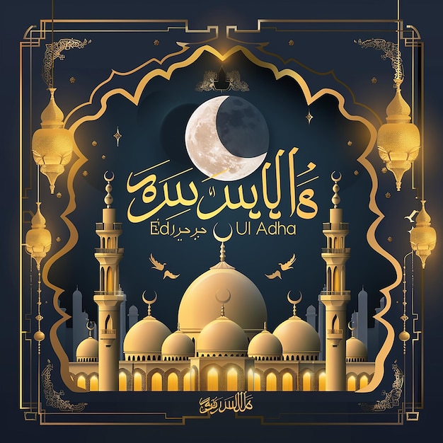 a mosque with the name of the mosque on it