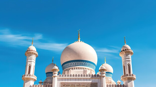 a mosque with sky in background