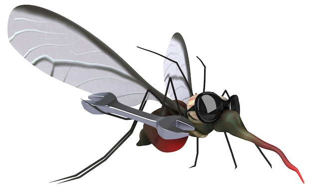 Mosquito - 3D illustratie