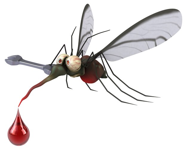 Mosquito - 3D illustratie