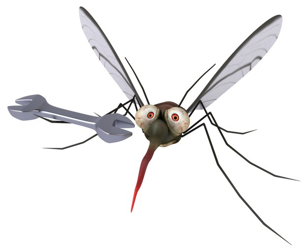 Mosquito 3D Illustration