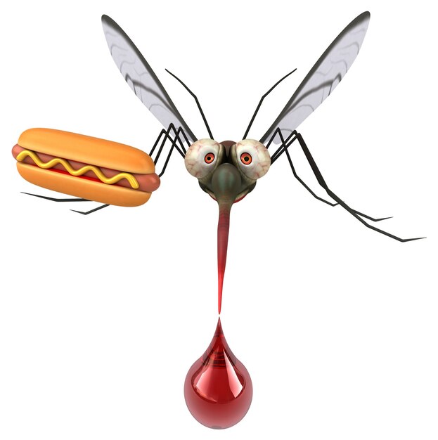 Mosquito - illustrazione 3d