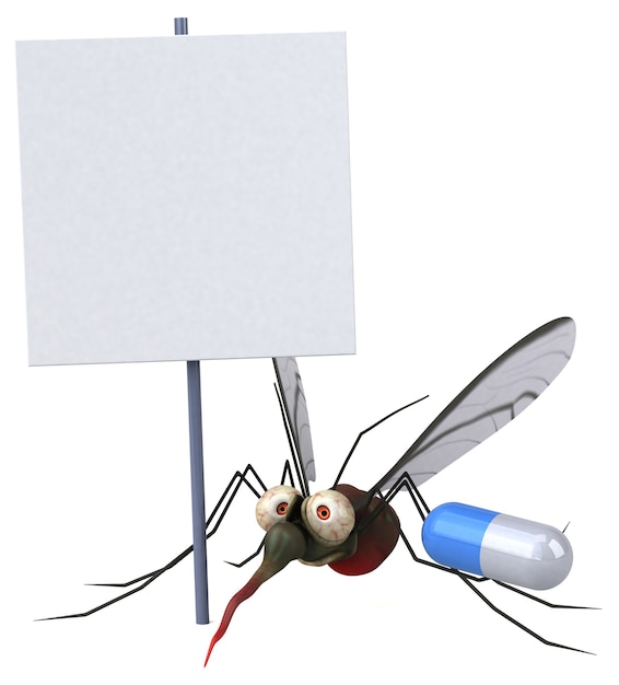 Foto mosquito - illustrazione 3d