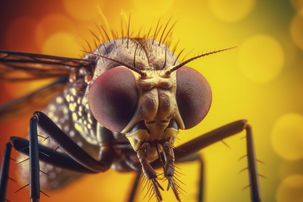 Mosquito bug macro view Generate Ai