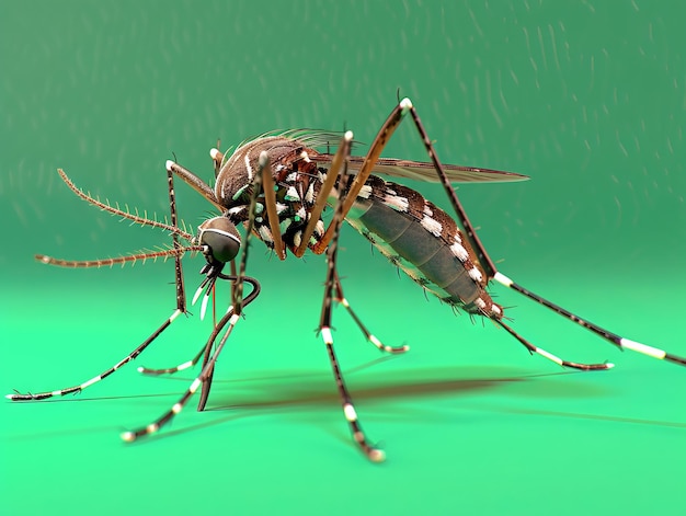 蚊が地面を這い回る 蚊がこの絵に描かれています