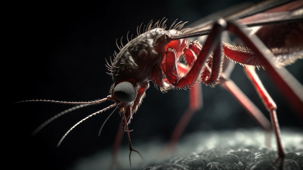 Mosquito drinks human blood