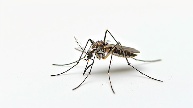 Photo mosquito en fondo blanco