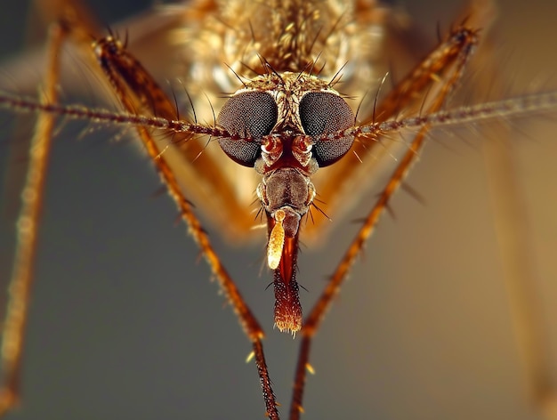 Mosquito head macro photo