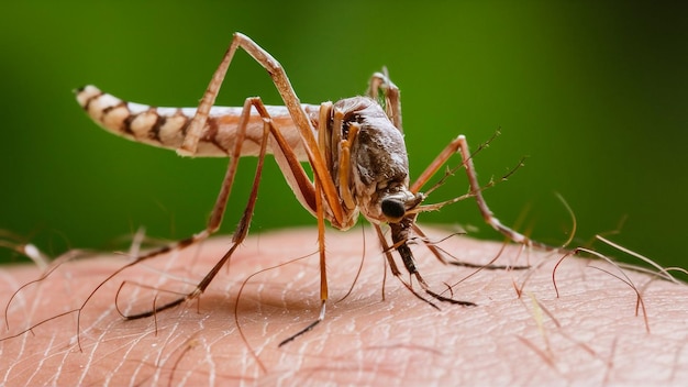 Photo a mosquito is being held in a mans hand