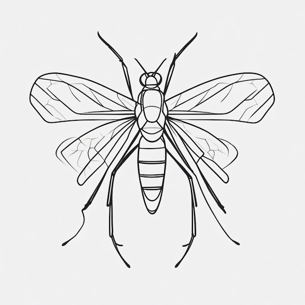 Mosquito line art illustration