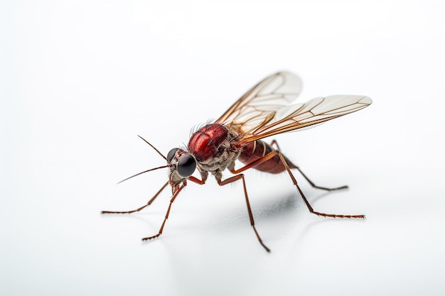 mosquito macro isolated on white