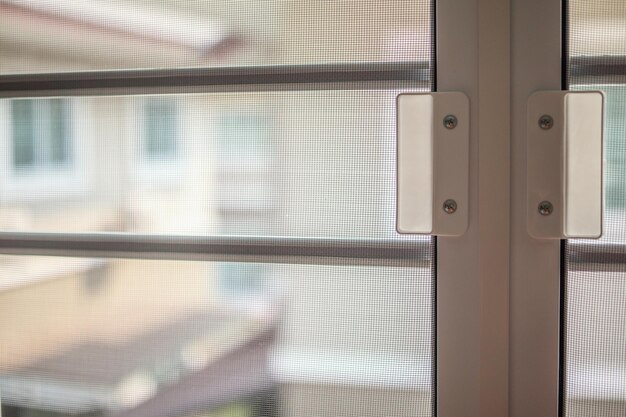 Mosquito net wire screen on house window protection against insect