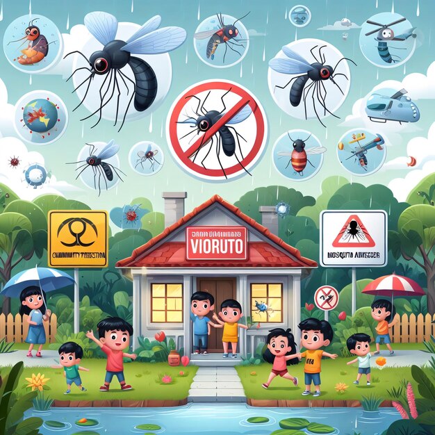 Mosquito poster ontwerp voor Generative AI