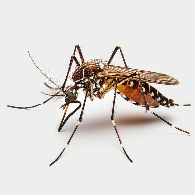 комар с изолированным белым фоном