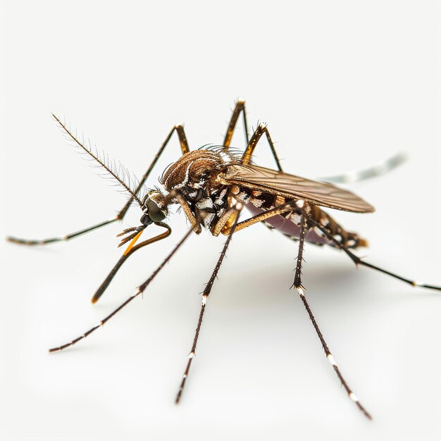 Photo mosquito with an isolated white background