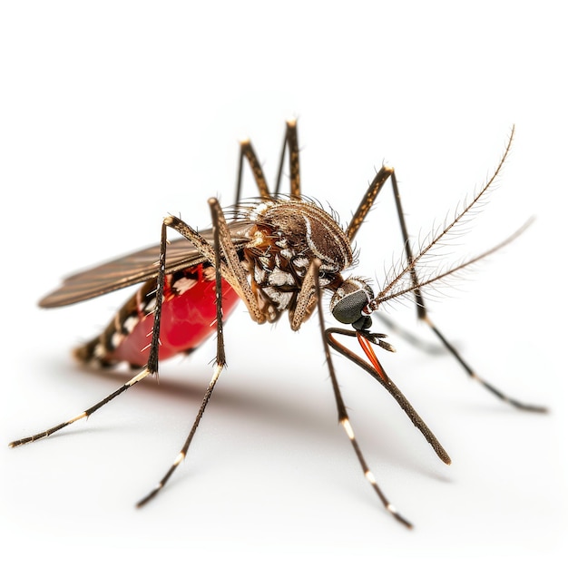 Photo mosquito with an isolated white background