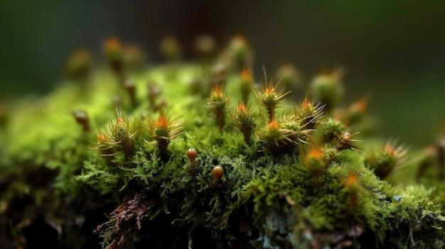 Moss Closeup Texture AI generated