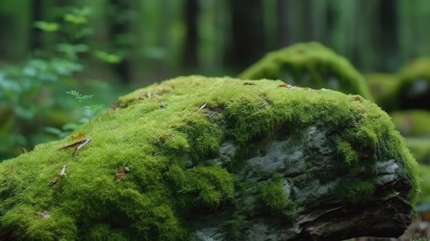 Moss on a rock in the forest