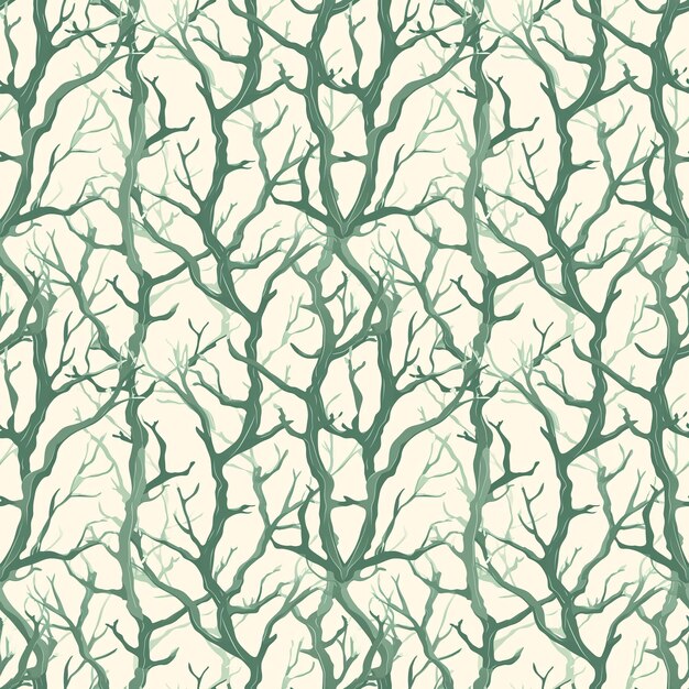 Mosscovered branches seamless pattern Can be used for gift wrapping wallpaper background