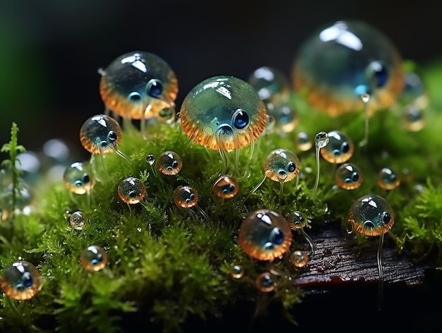 写真 苔むした露