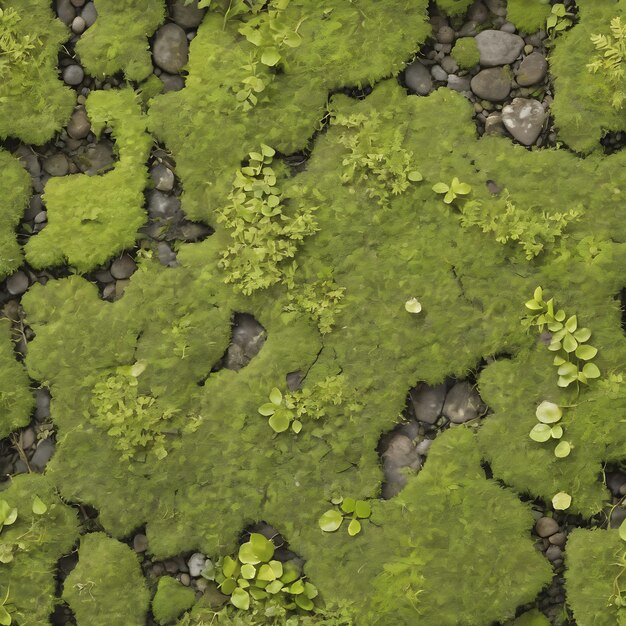 Photo mossy rocky ground texture