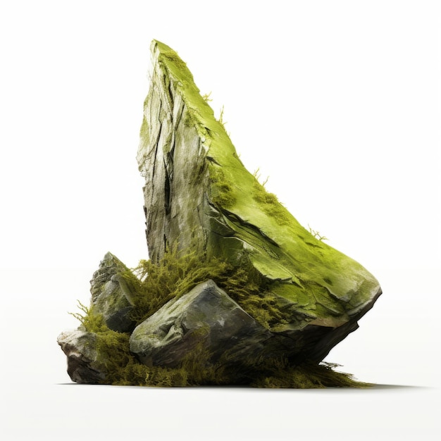 A mossy rocky shard